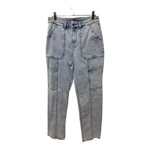 INC International Concepts Straight Leg Cargo Jeans 10/30 Light Wash